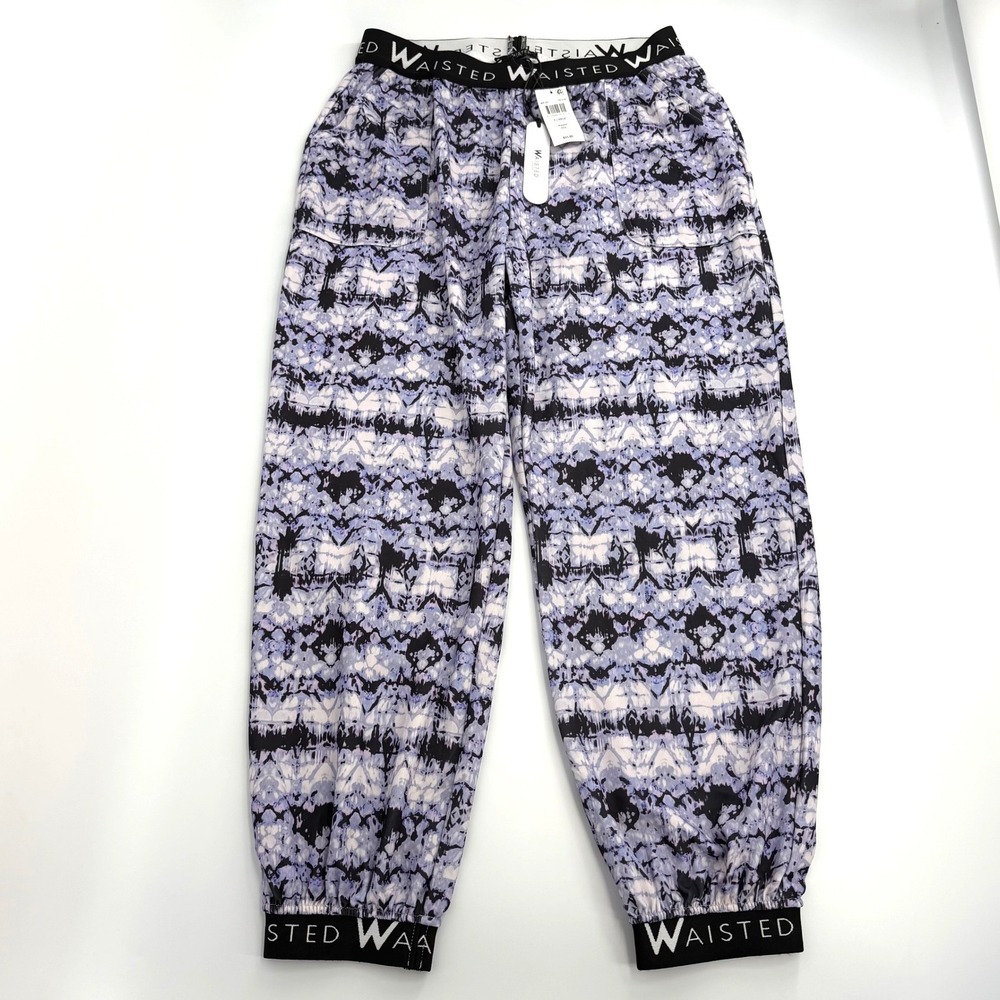 Waisted Collection Joggers Women XL Purple NWT Tie Dye Elastic Waist